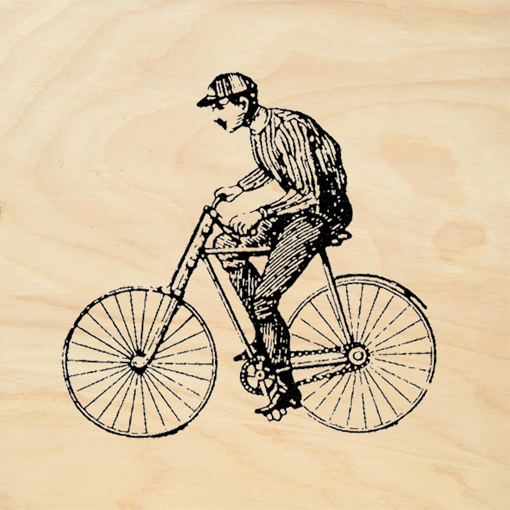 StampaFe Bicycle Rider Rubber Art Stamp