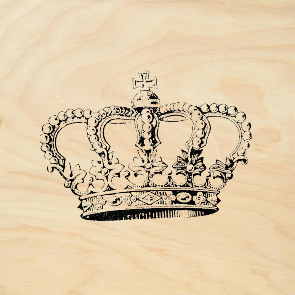 StampaFe Baroque Crown Rubber Art Stamp