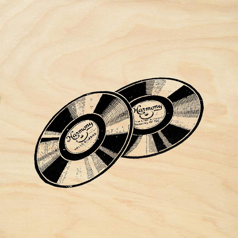 StampaFe Records Rubber Art Stamp