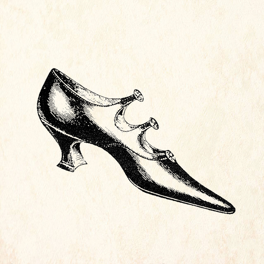 StampaFe Pointed Toe Shoe Rubber Art Stamp