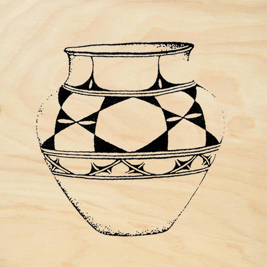 StampaFe White Bottom Pot Rubber Art Stamp