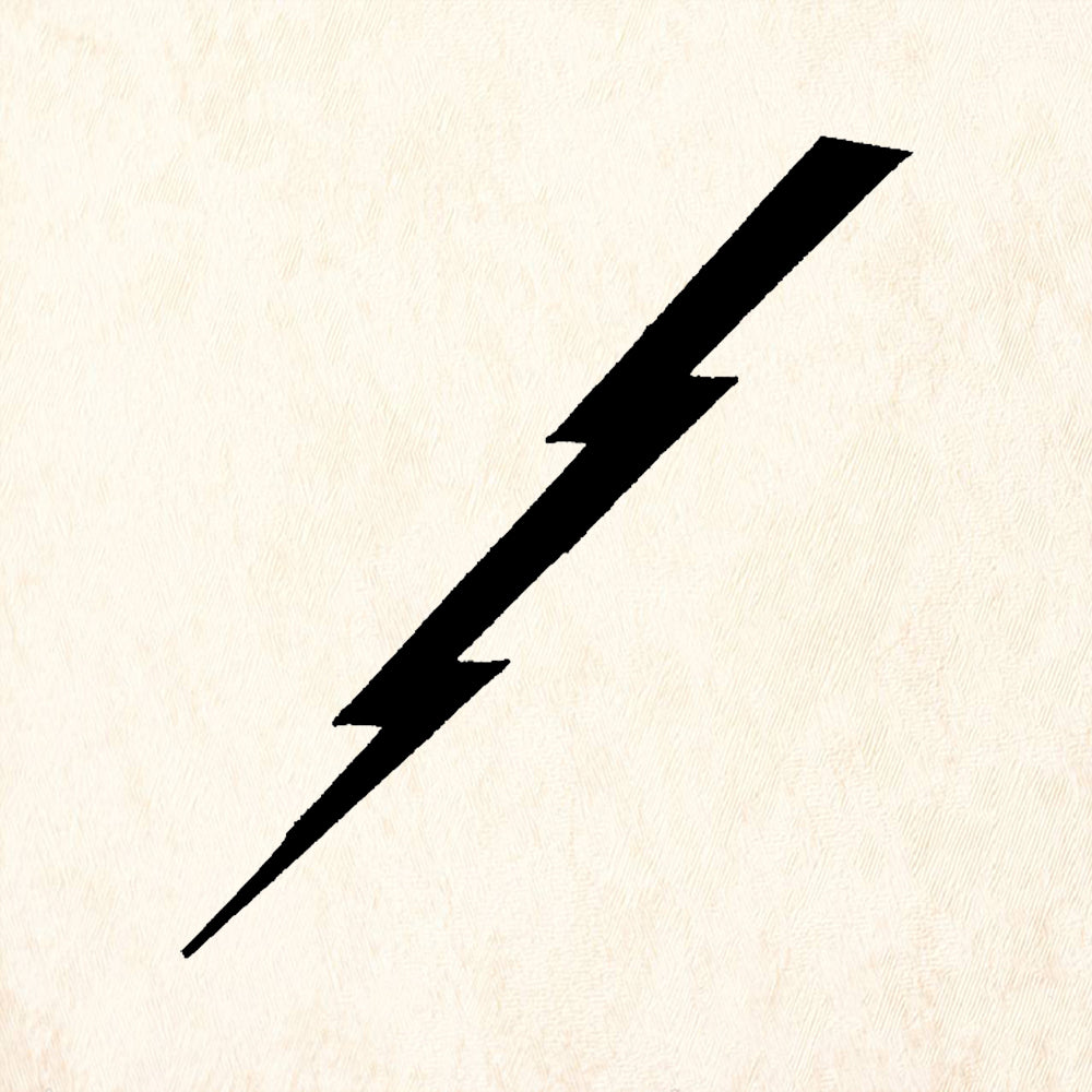 StampaFe Lightning Bolt Rubber Art Stamp