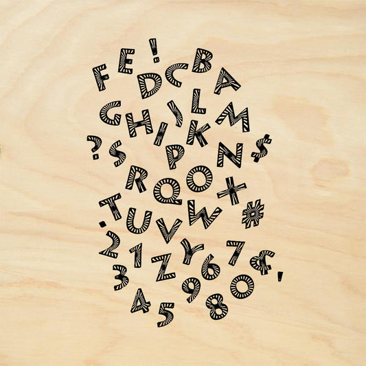 StampaFe Radial Greco Alphabet Cling Rubber Art Stamp