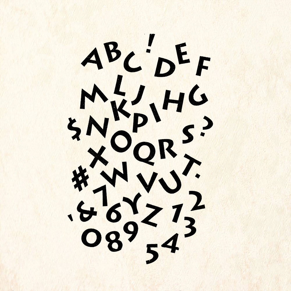 StampaFe Greco Alphabet Cling Rubber Art Stamp