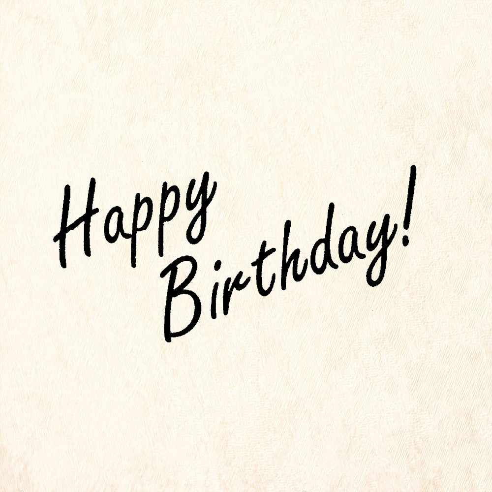 StampaFe Happy Birthday!  Rubber Art Stamp