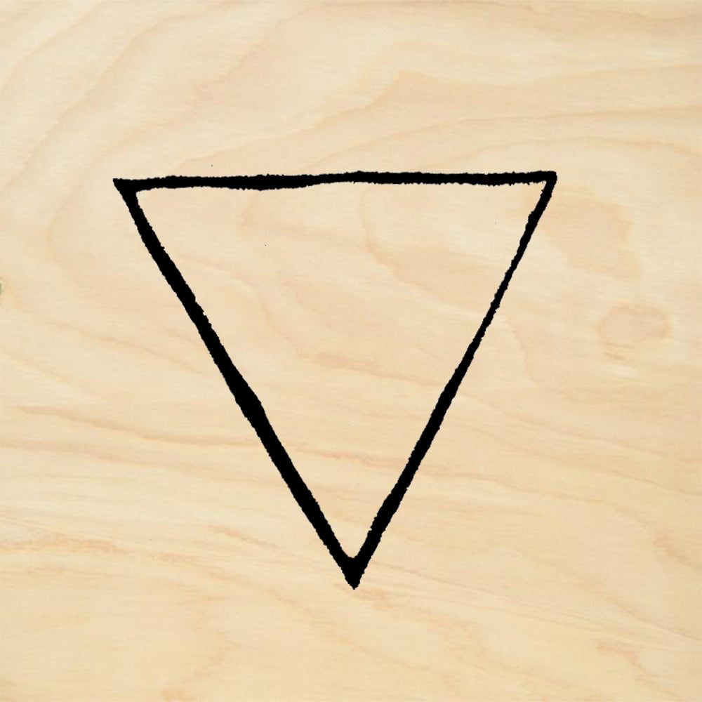 StampaFe Triangle Hand Carved Large Rubber Art Stamp