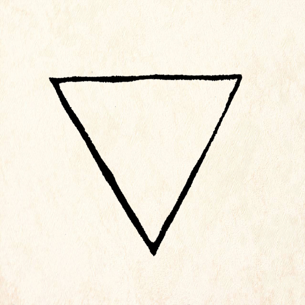 StampaFe Large Hand Carved Triangle Rubber Art Stamp