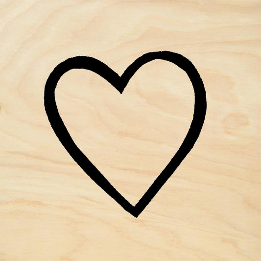 StampaFe Heart Hand Carved Big Rubber Art Stamp