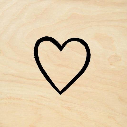 StampaFe Heart Hand Carved Small Rubber Art Stamp