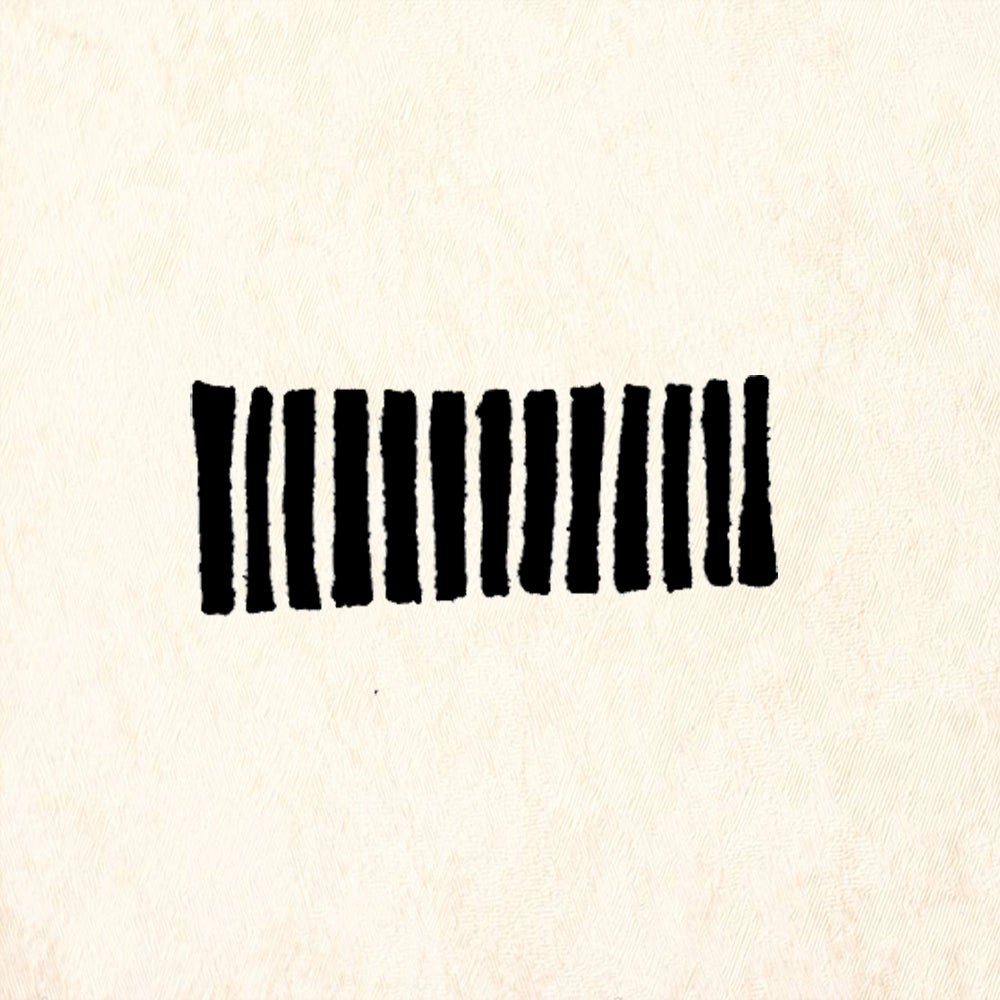 StampaFe Small Hand Carved Stripes Rubber Art Stamp