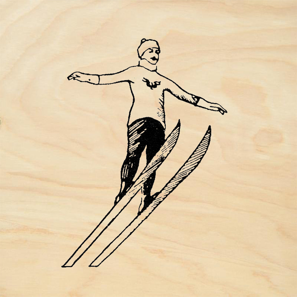 StampaFe Ski Jumper Rubber Art Stamp