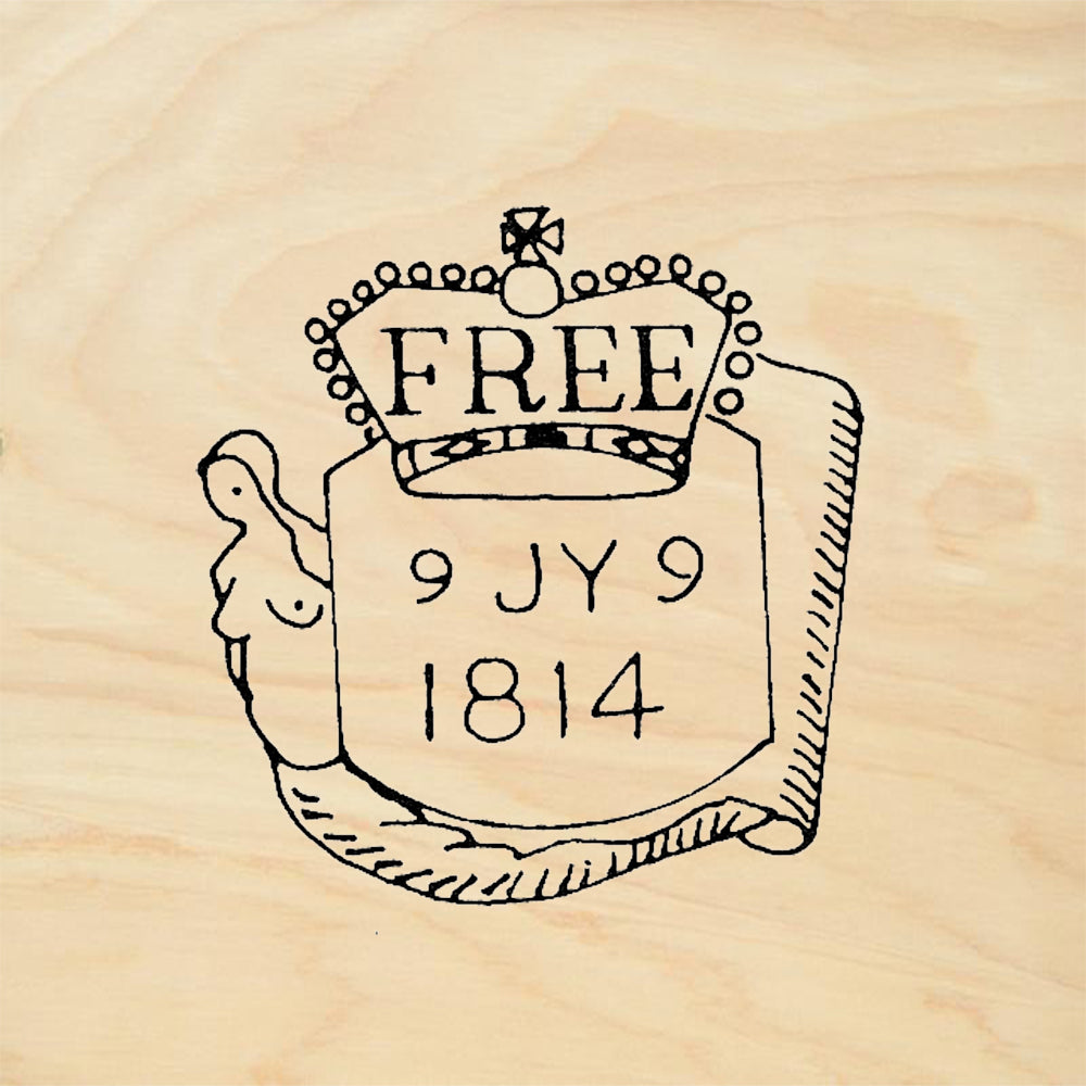 StampaFe Free 1814 Postmark Rubber Art Stamp