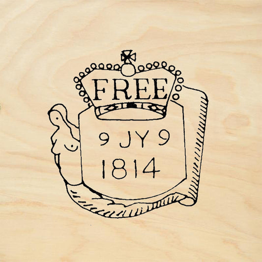 StampaFe Free 1814 Postmark Rubber Art Stamp