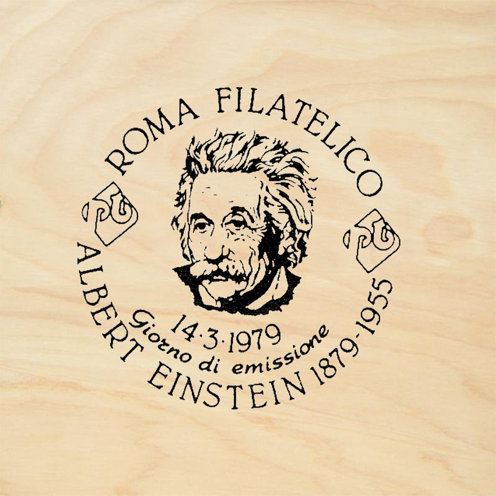 StampaFe Albert Einstein Roma Filatelico 1979 Postmark Rubber Art Stamp