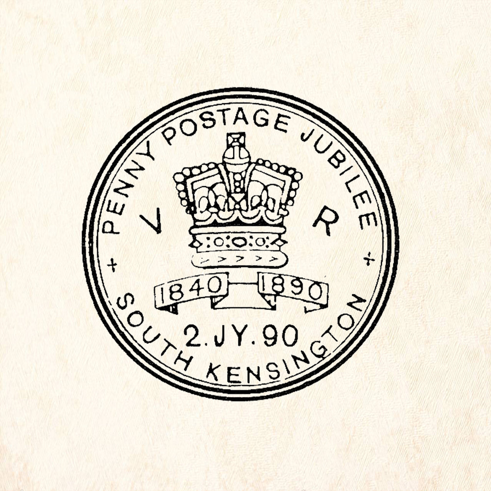 StampaFe Penny Post Round Postmark Rubber Art Stamp
