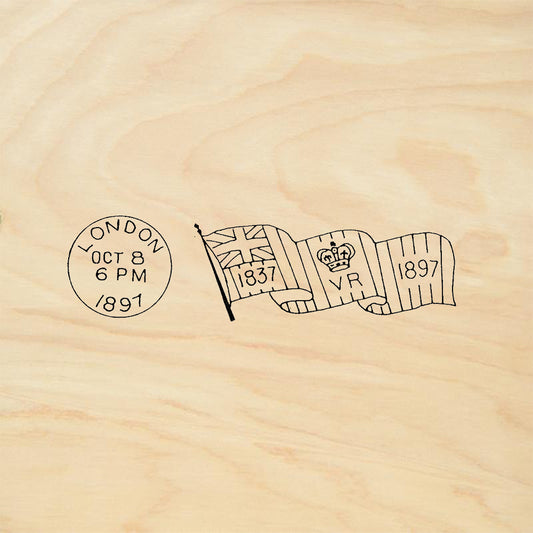 StampaFe London 1897 VR Jubilee Postmark Rubber Art Stamp