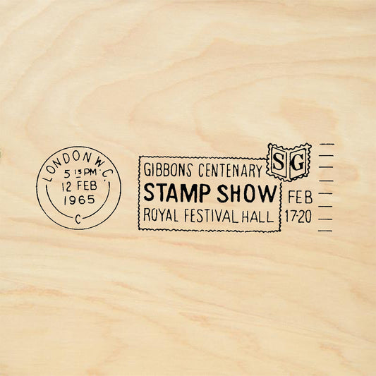 StampaFe Gibbons Centenary Stamp Show 1961 Postmark Rubber Art Stamp
