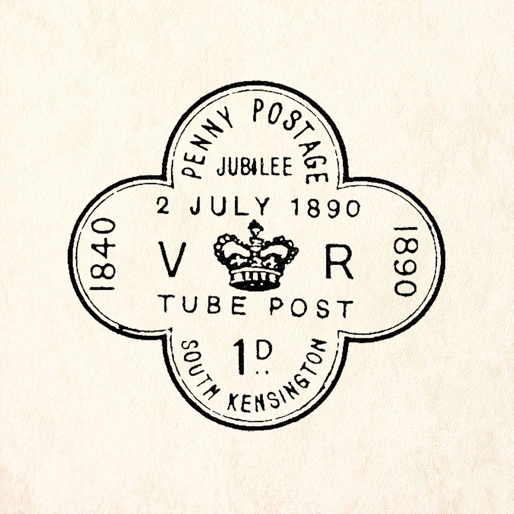 StampaFe Tube Post 1890 Postmark Rubber Art Stamp