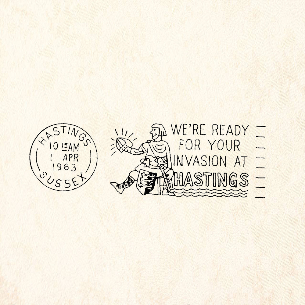 StampaFe Hastings Postmark 1963 Rubber Art Stamp