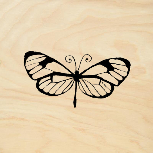 StampaFe Butterfly Floral Scrapbooking Rubber Art Stamp