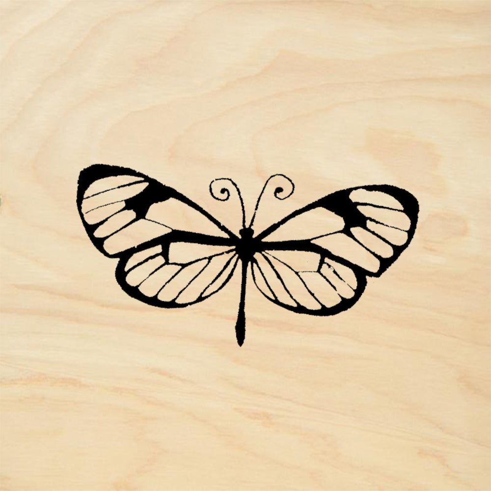 StampaFe Veined Winged Butterfly Rubber Art Stamp
