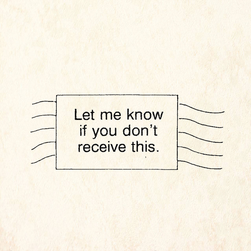 StampaFe Let Me Know if You Don't Receive This Rubber Art Stamp