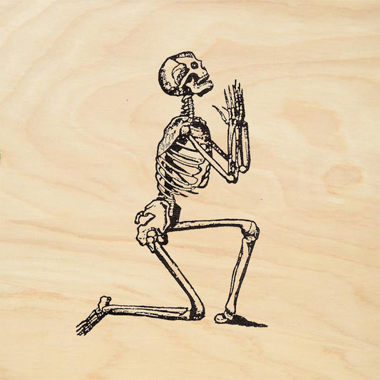 StampaFe Praying Skeleton Halloween Rubber Art Stamp