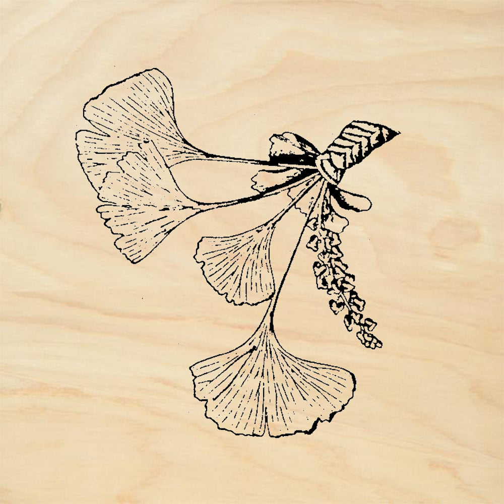 StampaFe Ginko Leaves Botanical Rubber Art Stamp