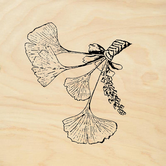 StampaFe Ginko Leaves Botanical Rubber Art Stamp