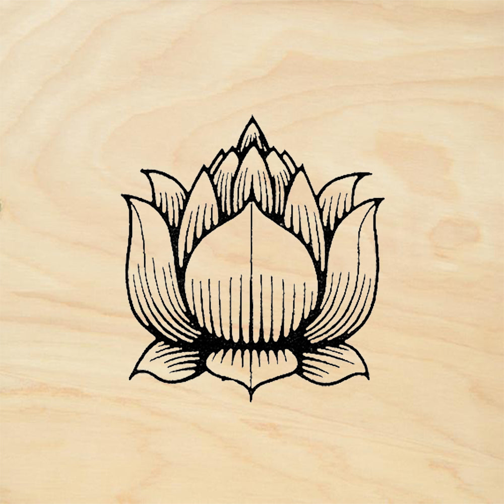 StampaFe Lotus Bud Botanical Rubber Art Stamp