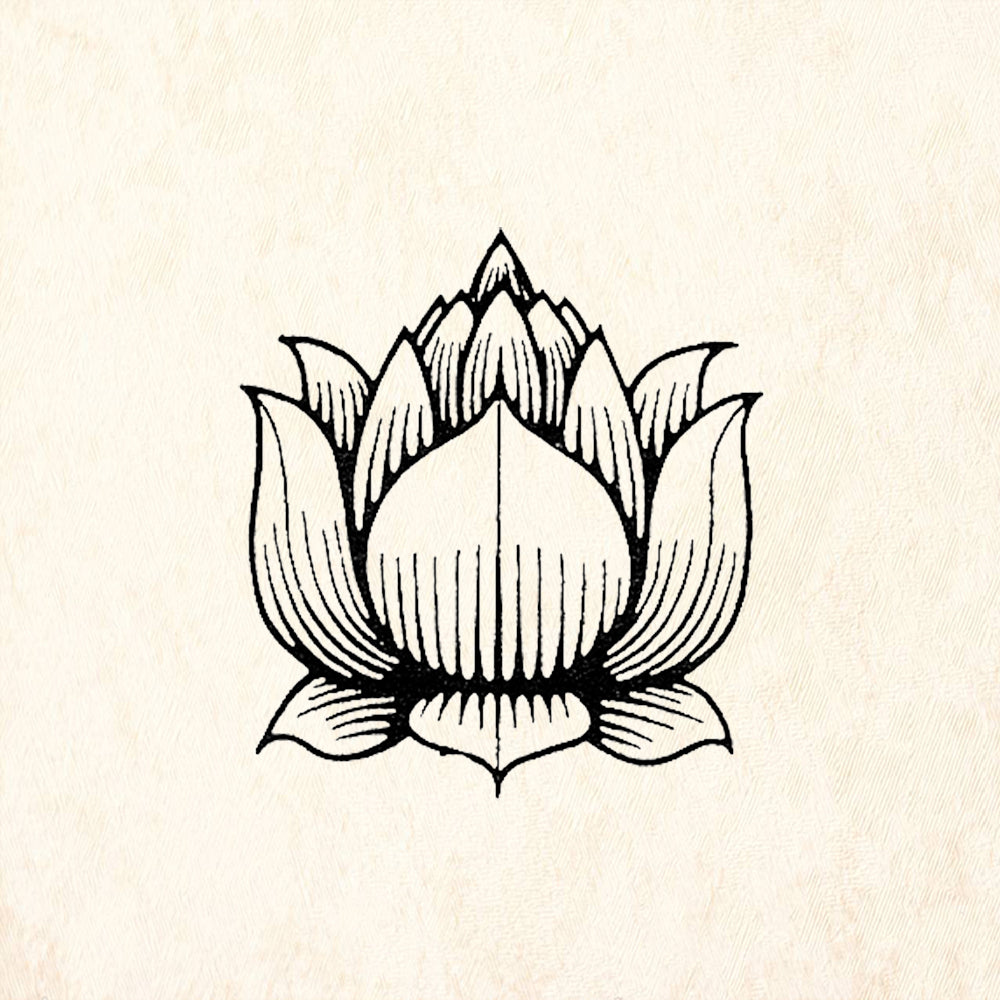 StampaFe Lotus Bud Rubber Art Stamp