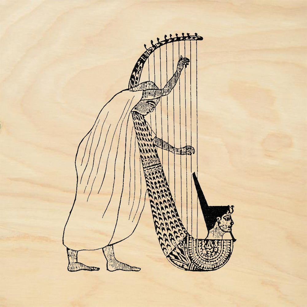 StampaFe Egyptian Harpist Rubber Art Stamp