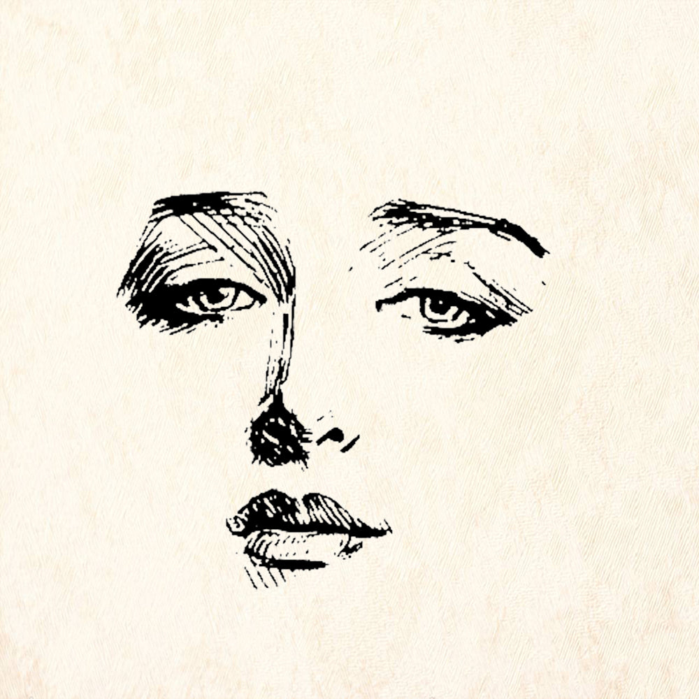 StampaFe Audrey Face Rubber Art Stamp