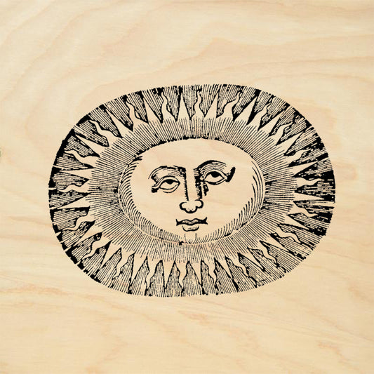 StampaFe Oval Sun Celestial Vintage Rubber Art Stamp