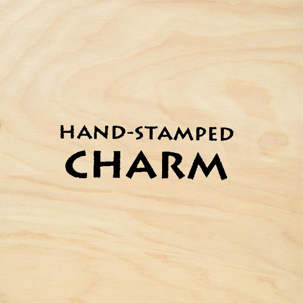 StampaFe Hand Stamped Charm Sentiment Card Making Rubber Art Stamp