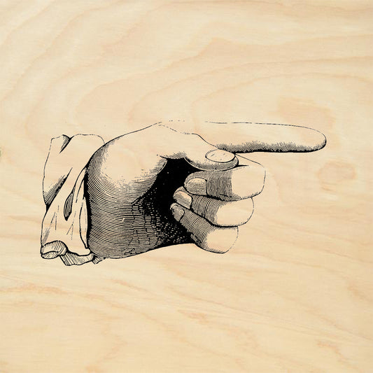 StampaFe Pointing Finger Right Vintage Rubber Art Stamp