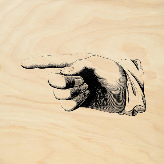 StampaFe Pointing Finger Left Vintage Rubber Art Stamp