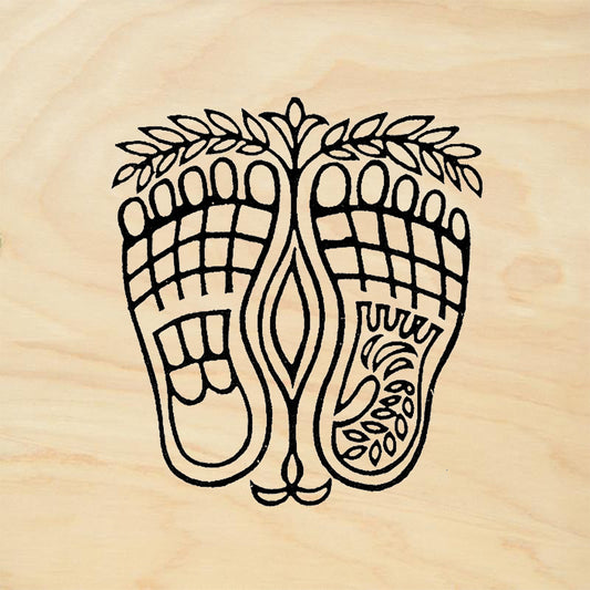 StampaFe Buddha's Footprints Spiritual Mixed Media Rubber Art Stamp