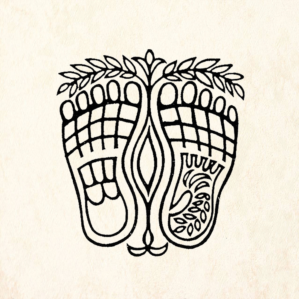 StampaFe Buddha's Footprints Rubber Art Stamp