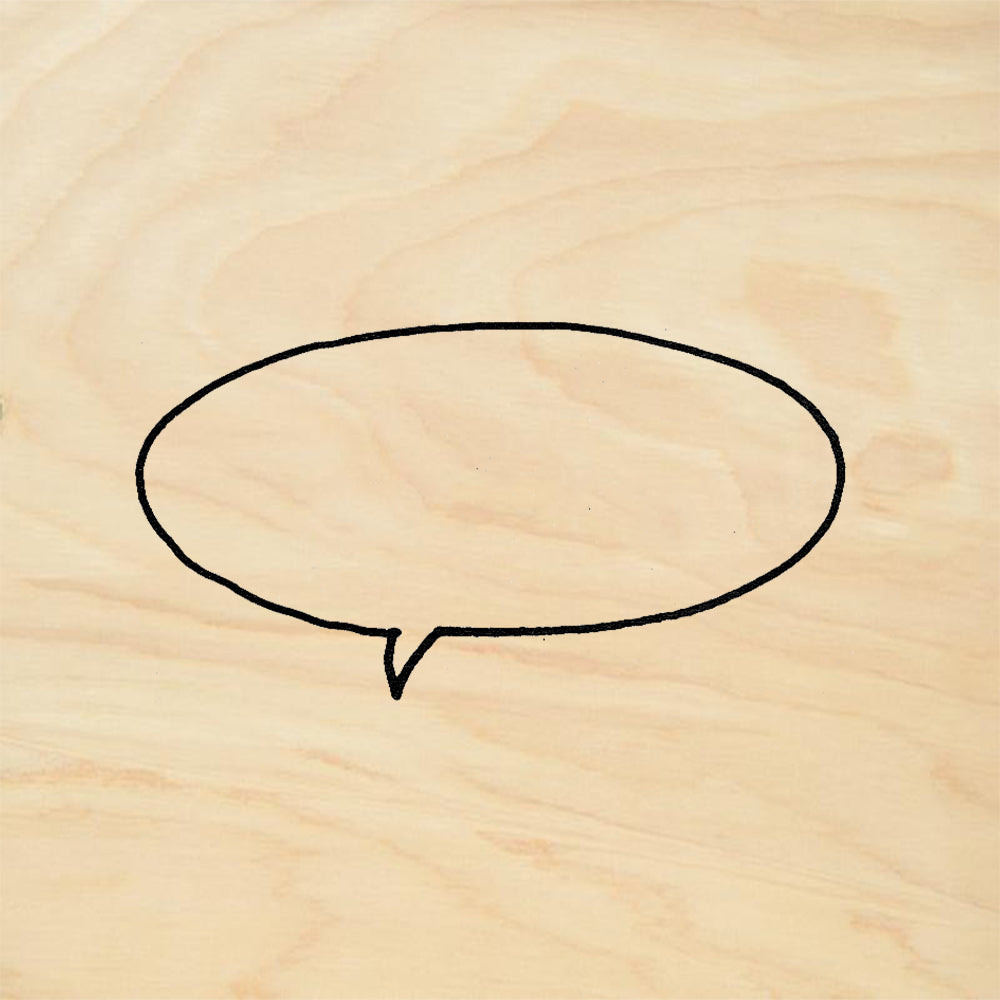 StampaFe Word Balloon Large Mixed Media Rubber Art Stamp
