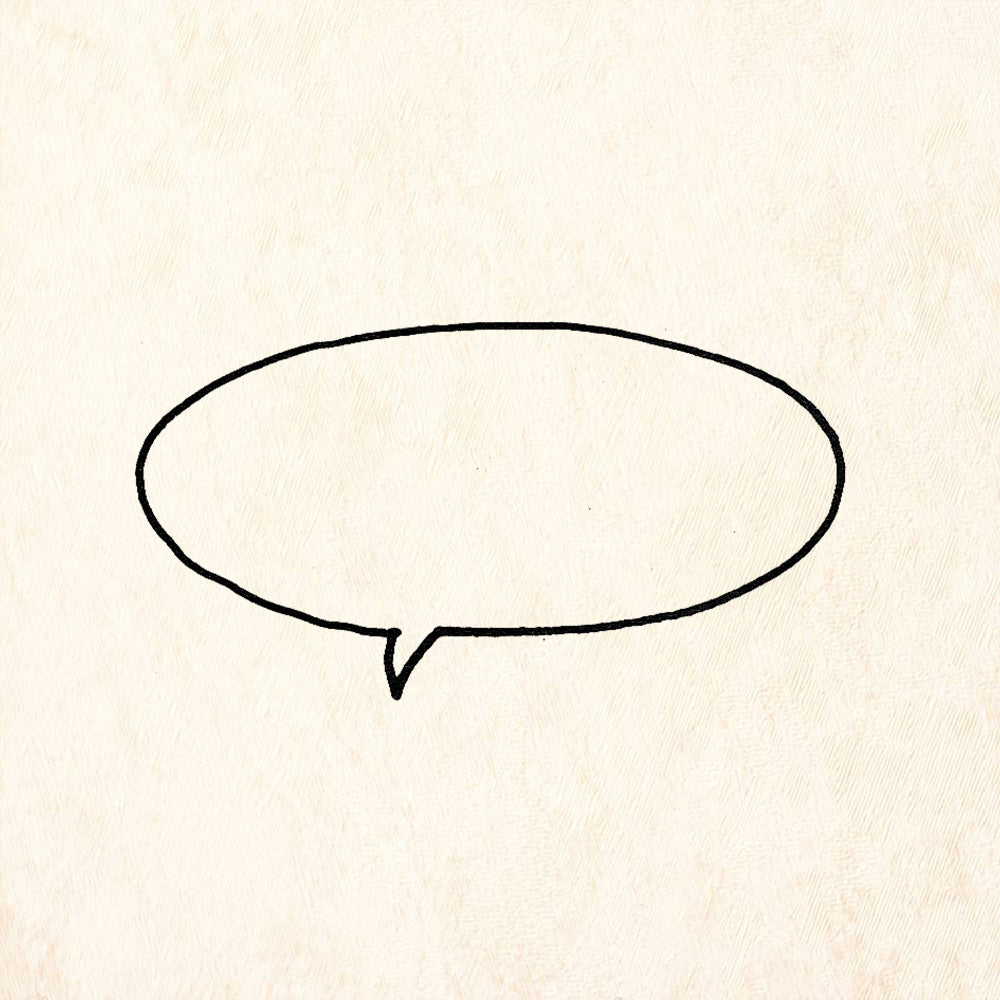 StampaFe Large Word Balloon Rubber Art Stamp