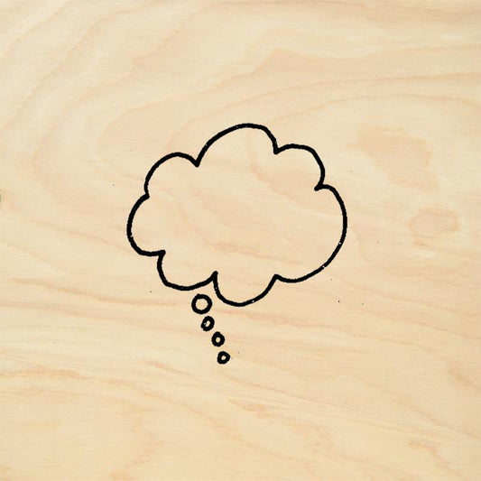 StampaFe Thought Balloon Small Comic Mixed Media Rubber Art Stamp