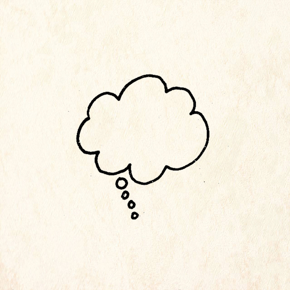 StampaFe Small Thought Balloon Rubber Art Stamp
