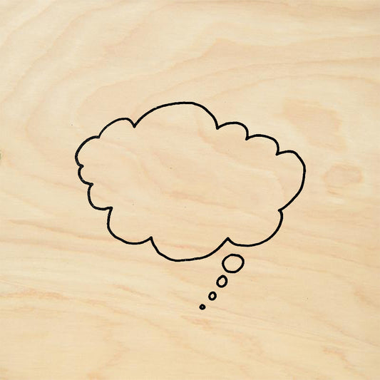 StampaFe Thought Balloon Large Comic Mixed Media Rubber Art Stamp