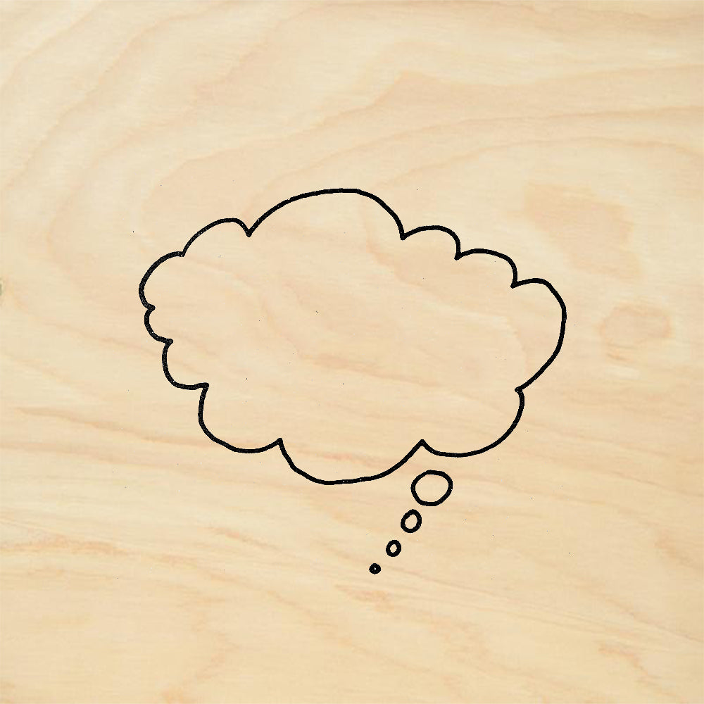 StampaFe Large Thought Balloon Rubber Art Stamp