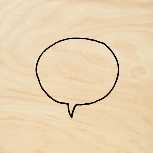 StampaFe Word Balloon Small Comic Card Making Rubber Art Stamp