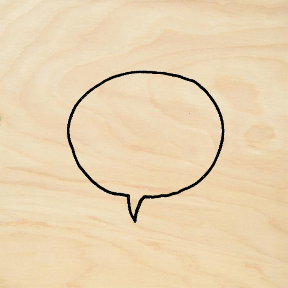 StampaFe Small Word Balloon Rubber Art Stamp