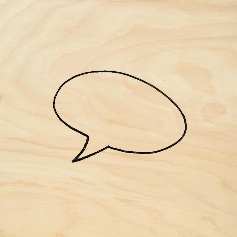 StampaFe Word Balloon Medium Comic Mixed Media Rubber Art Stamp