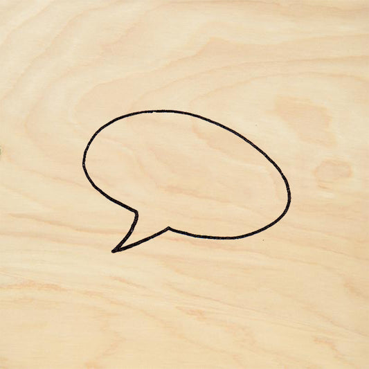 StampaFe Word Balloon Medium Comic Mixed Media Rubber Art Stamp