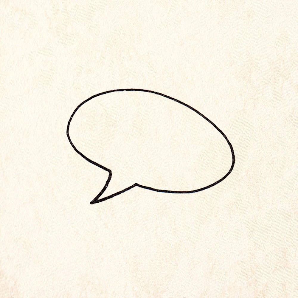 StampaFe Medium Word Balloon Rubber Art Stamp